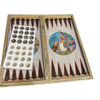 Premium Premium Hand-Painted Khatamkari Wooden Backgammon & Chess Set Handcrafted Craftsmanship