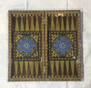 Luxury Blue pattern tezhib painted backgammon and chess board Premium Design Showcase