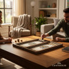 Luxury Handmade Backgammon Set 50x50 cm Premium Design Showcase