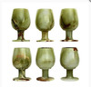 Muti green 5 inch onyx wine glass set of 6 pcs