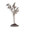Artistic miniature bonsai-style tree featuring genuine rose quartz crystals for a serene aesthetic.