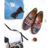Exclusive Brown pattern handmade cotton shoes Fine Craftsmanship Detail