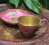 Exclusive Artisan Brass coffee cup saucer Fine Craftsmanship Detail