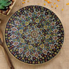 A Stunning Clay Plate with Embossed pattern , Ceramic Pottery Plate Wall Hanging