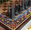 Luxury NON handmade wooden backgammon and chess set. 48x48 cm Premium Design Showcase