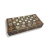 Exclusive Handmade Syrian Wood Backgammon Set & Mosaic Chess Board (50x50 cm) Fine Craftsmanship Detail