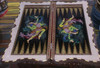 Handmade shell work Persian backgammon set and chess board 50x50 cm , hand painted