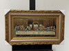 Handcrafted Last supper woven fabric with golden frame 76x46 cm Lifestyle Visual