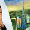 Acrylic On Canvas H.h Sheikh Zayed Painting With Uae Iconic Buildings 50x70 Cm | High-end Boutique Souvenir | Crafted In Dubai - Luxury Handcrafted Souvenir Craftihouse Dubai
