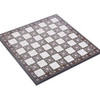 Exclusive Handmade wooden chess board 25x25 cm with metal chess pieces Fine Craftsmanship Detail