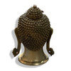 A professional product presentation of the handcrafted solid brass Buddha sculpture from a premier UAE gift shop.