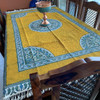 Luxury Artisan Yellow pattern Ghalamkari cotton Premium Design Showcase
