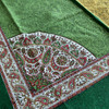 High-quality hand-printed cotton textile, showcasing traditional craftsmanship and vibrant color palettes.