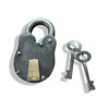 Exclusive "the Iron Vault" Handcrafted Rectangle Padlock Industrial Style Antique Metal With Keys Unique Gift For Collectors Fine Craftsmanship Detail