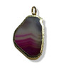 Exclusive Natural Agate sliced  pendant assorted colors Fine Craftsmanship Detail