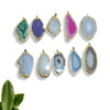 Artisan Natural Agate sliced  pendant assorted colors High-Resolution Product Shot