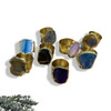 Luxury Brass Decorative Ring With Assorted Agate Premium Design Showcase