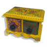 Exclusive Spice box , jewelry box , wooden ceramic hand painted box , home decor storage box Fine Craftsmanship Detail