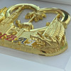 Gold Plated Metal Plate Premium Magnetic Artwork Iconic Heritage Keepsake - Luxury Handcrafted Art Craftihouse Dubai