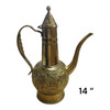 A beautifully polished brass pitcher and bowl set, designed to add an authentic touch of Middle Eastern tradition to any interior.