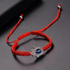 Handcrafted Blue eye hamsa hand  bracelet , evil turkish beads bracelet , adjustable red thread bracelet with Hamsa hand Lifestyle Visual