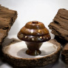 Handcrafted Brass Inlaid Wooden Pedestal Sugar Bowl Lifestyle Visual