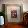 Arabic calligraphy, original calligraphy art with golden frame 36x32 cm 