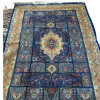 Silk Carpet Color Full Silk Carpet 225x150 Cm Blue Pattern Machine Made Silk Carpet | Sophisticated Middle Eastern Art & Home Anchor - Luxury Handcrafted Art Craftihouse Dubai