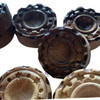 Artisan Wooden wall nut Backgamon chips 1.5 inches  ,  wooden pieces for Tawla Luxury Showcase - Dubai