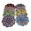 Vibrant ceramic coasters with detailed floral and geometric designs, perfect for adding a touch of Turkish artistry to any home.