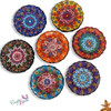 Set of 7 Turkish ceramic wall plates 18cm colourful Iznik wall decor pottery gift pack