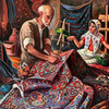 Oil Painting On Canvas 50x70 Cm Carpet Workshop Scene Painting Original Painting For Wall Decor | High-end Boutique Souvenir | Crafted In Dubai - Luxury Handcrafted Souvenir Craftihouse Dubai