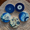 Blue Eye Tea Coasters | Premium Handcrafted Memento | High-end Heritage Art - Luxury Handcrafted Art Craftihouse Dubai