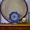 A professional product presentation of the 16 cm enameled copper wall decor plate against a clean background.