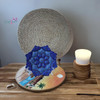 An exclusive Craftihouse unique gift and decorative wall plate showcasing authentic Persian royal blue enameled copper craftsmanship.