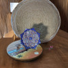 An exclusive Craftihouse unique gift and decorative wall plate showcasing authentic Persian blue and orange enameled copper craftsmanship.
