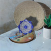 An exclusive Craftihouse unique gift and decorative wall plate showcasing authentic Persian white and blue enameled copper craftsmanship.