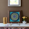 Premium 18cm artisan Ottoman Blossom framed ceramic art plate featuring traditional hand-painted floral motifs.