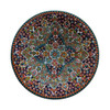 Wall handing plates set , embossed painted ceramic plate set of 4 , living room wall decor plates 30 cm 