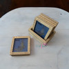 A professional product presentation of the exclusive Dubai wooden coaster set from a premier UAE shop.