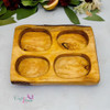 Premium Wooden serving tray , 4 section serving plate , hand carved nuts serving tray 25x17 cm High-Quality Design View