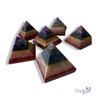 Luxury Artisan Natural 7 Chakra Pyramid Showcase - Craftihouse Dubai