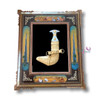 A professional product presentation of the exclusive 65x55 cm framed dagger art from a premier UAE gift shop.