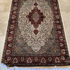 Artisan Handmade Kashmiri Silk Carpet 4x6 Feet Perfect For Your Home Handmade Pure Synthetic Silk Carpet Professional Product Shot
