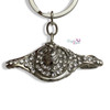 Beautifully detailed crystal Aladdin's lamp charm on a sturdy keyring, an ideal gift that serves as both a stylish accessory and a refined keepsake.