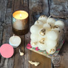 Exclusive Cube Candle Beige 7x7x7 Heritage Collection Detail