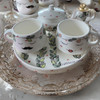Exclusive Hand painte Mr & Mrs Ceramic Tea serving set Heritage Collection Detail