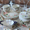 Exclusive Rose Pattern Ceramic Tea Serving Set Heritage Collection Detail