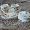 Exclusive Rose Pattern Ceramic Tea Serving Set Heritage Collection Detail