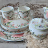 Luxury Rose Pattern Ceramic Tea Serving Set Showcase - Craftihouse Dubai